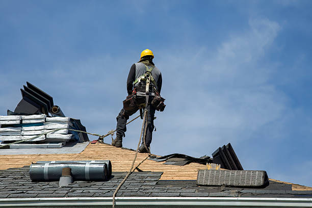 Professional Gutter Installation technician working in Woodford, VA